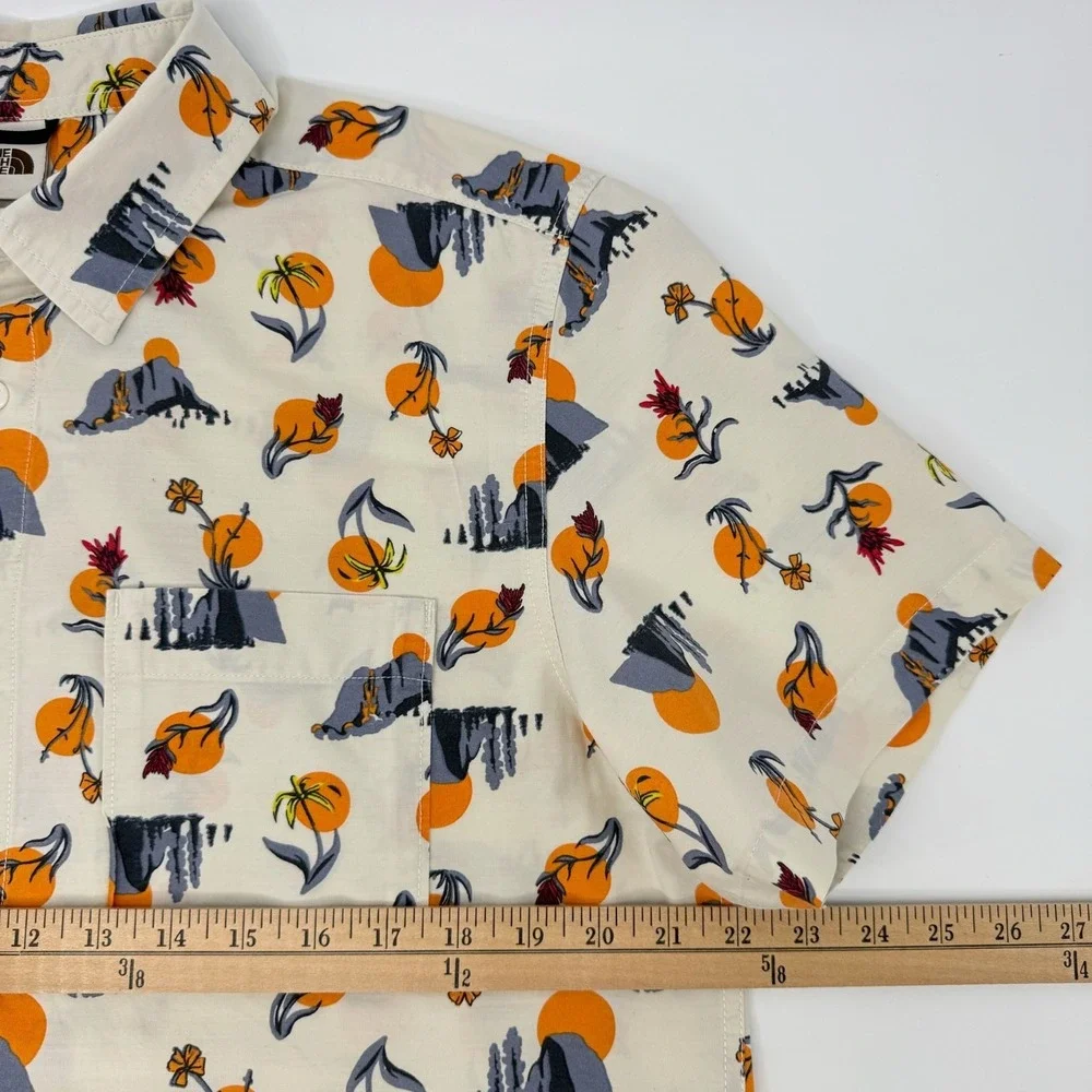 The North Face Baytrail Pattern Shirt Mens L Camp Button Up Cotton Outdoor